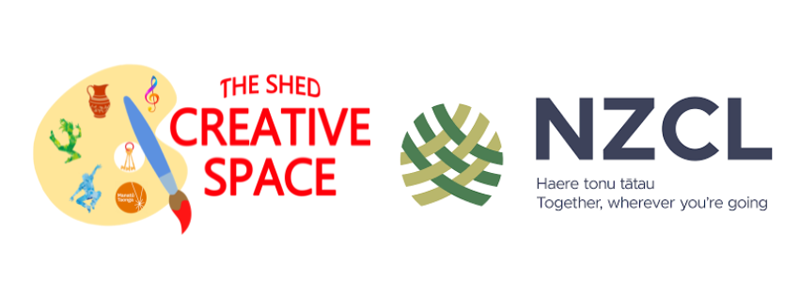 The Shed Creative Space and NZCL logos